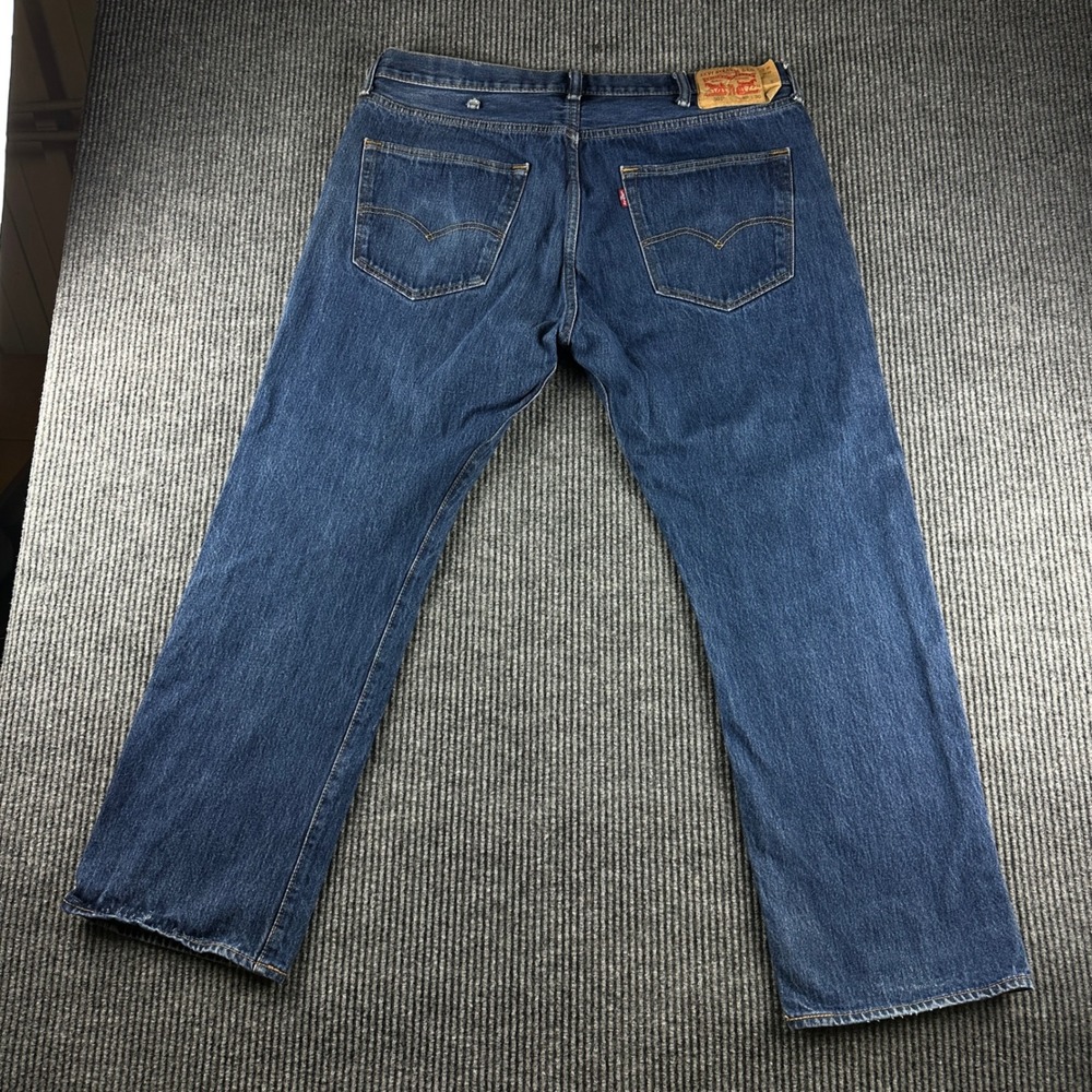 Levis 501 Original Fit Mens Jeans 40x30 Medium Wash Blue Denim Button Fly 3099